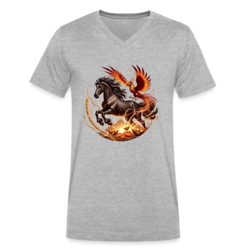 Year of the Horse Phoenix T Shirt, Lunar NY Gift - Men's V-Neck T-Shirt by Bella + Canvas