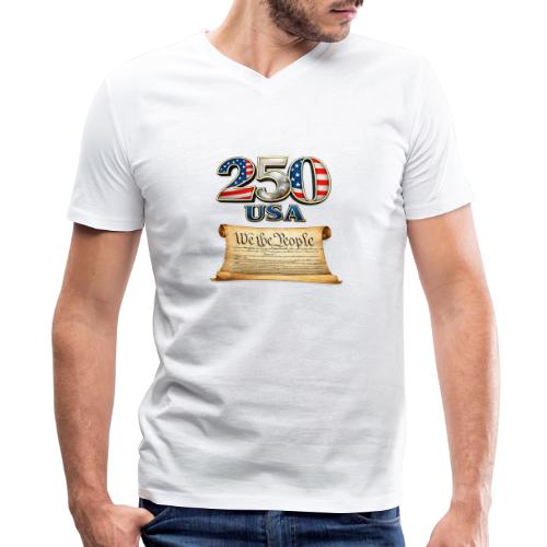250th anniversary celebration of America - Men's Premium Organic V-Neck T-Shirt