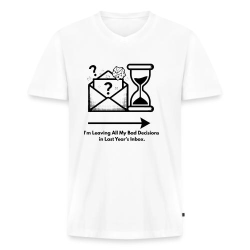 Last Year's Inbox T-Shirt - Men's Premium Organic V-Neck T-Shirt