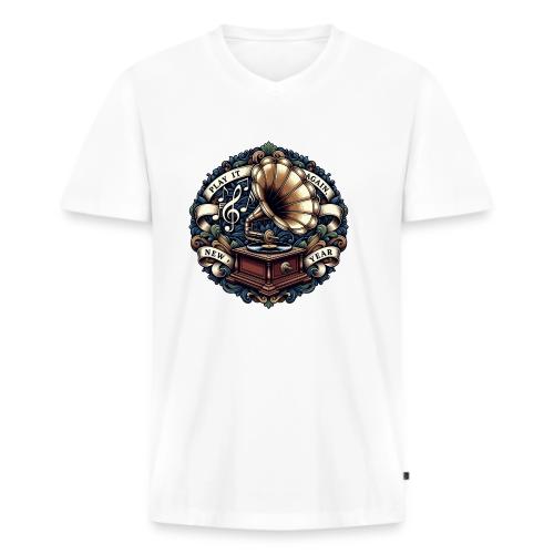 Ornate Phonograph T-Shirt - Men's Premium Organic V-Neck T-Shirt