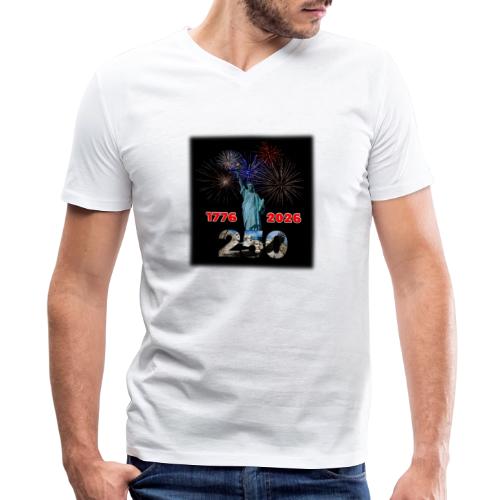 1776 - 2026 - 250 Years USA | Fireworks - Men's Premium Organic V-Neck T-Shirt