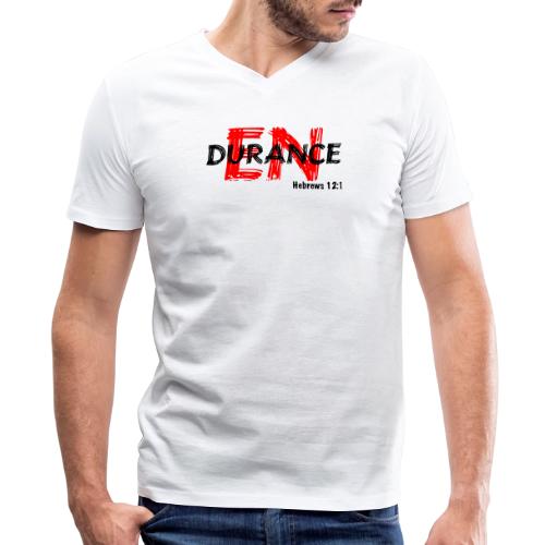 Run with Endurance - Men's V-Neck T-Shirt by Bella + Canvas