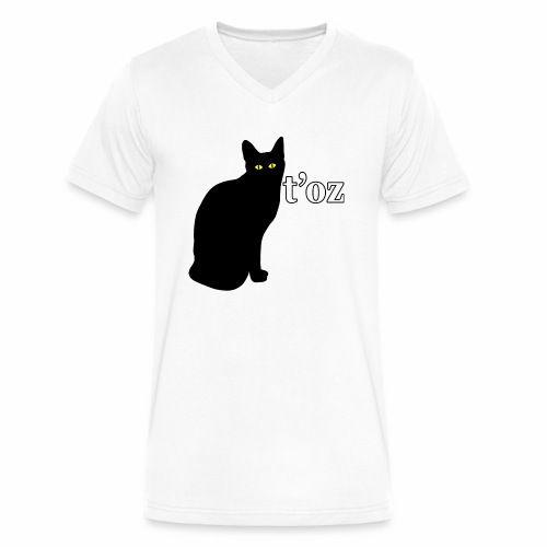 Sarcastic Black Cat Pet - Egyptian I Don't Care. - Men's V-Neck T-Shirt by Canvas