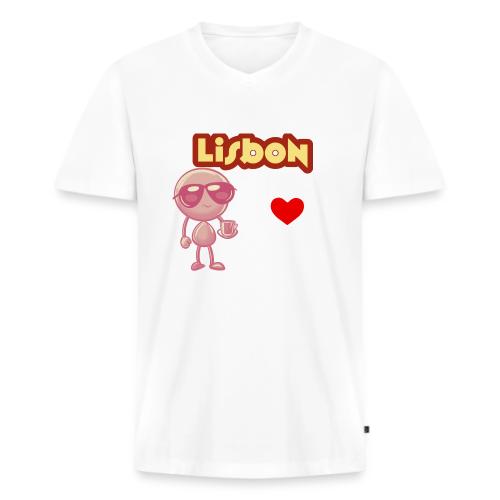 Smoon City_Lisbon - Men's Premium Organic V-Neck T-Shirt