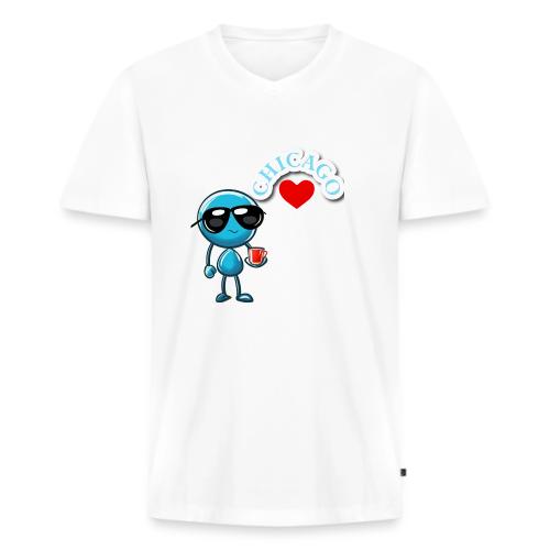 Smoon City_Chicago - Men's Premium Organic V-Neck T-Shirt