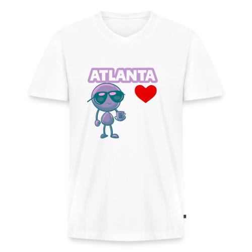 Smoon City_Atlanta - Men's Premium Organic V-Neck T-Shirt