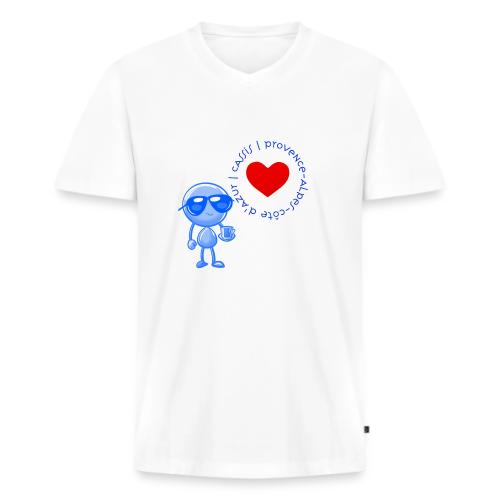 Smoon City_Cassis Provence Alpes Côte d Azur - Men's Premium Organic V-Neck T-Shirt