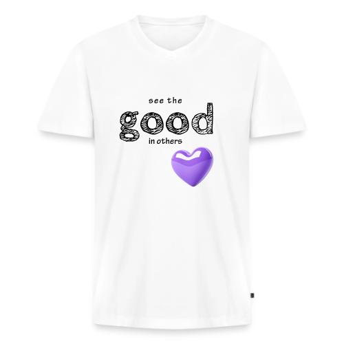Smoon City_See the Good in Others - Men's Premium Organic V-Neck T-Shirt