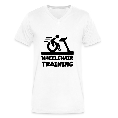 Wheelchair training for lazy wheelchair users - Men's V-Neck T-Shirt by Canvas