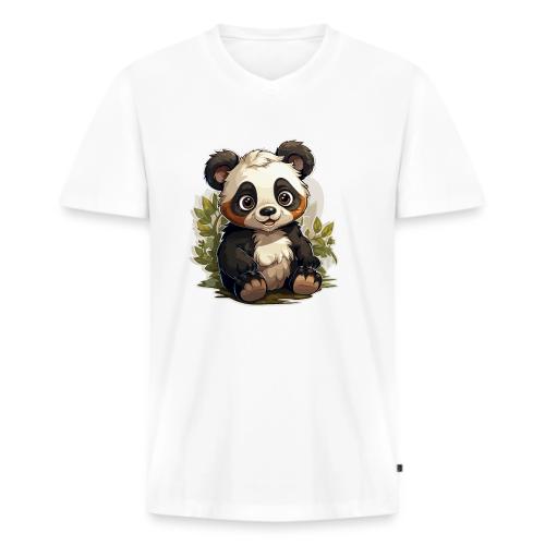 Charming Panda - Men's Premium Organic V-Neck T-Shirt