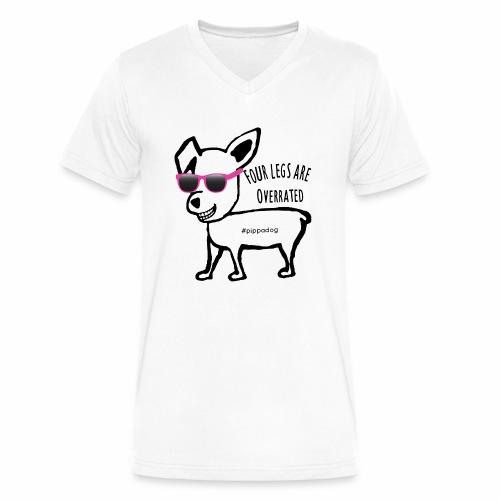 Pippa Pink Glasses - Men's V-Neck T-Shirt by Canvas