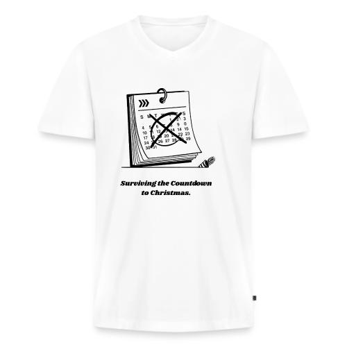 Countdown to Christmas T-Shirt - Men's Premium Organic V-Neck T-Shirt