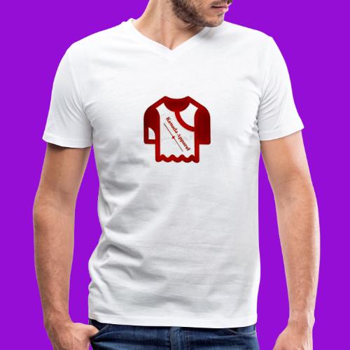 Kenada Logo white spray - Men's Premium Organic V-Neck T-Shirt