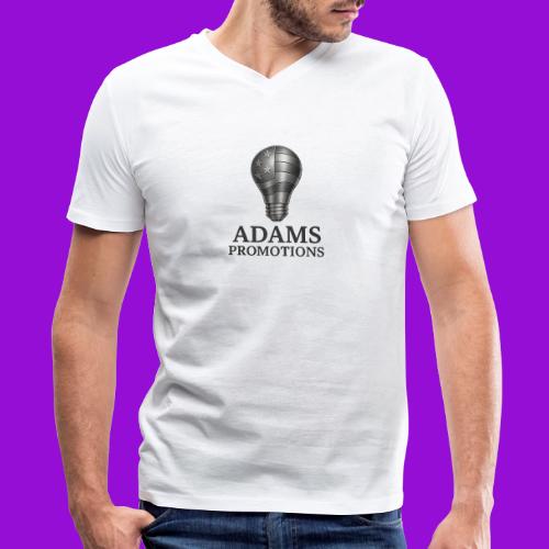 Adams Promotions Brushed Steel light Logo - Men's Premium Organic V-Neck T-Shirt