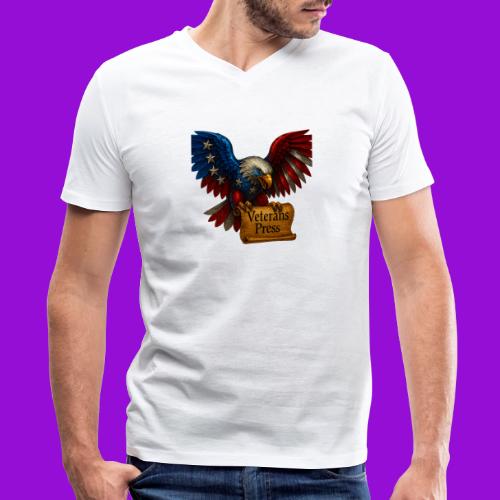 Veterans Press Bald Eagle - Men's V-Neck T-Shirt by Bella + Canvas