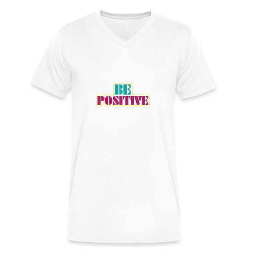 BE positive - Men's V-Neck T-Shirt by Canvas