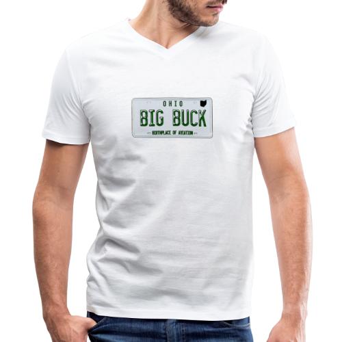 Ohio License Plate Big Buck Camo - Men's V-Neck T-Shirt by Canvas