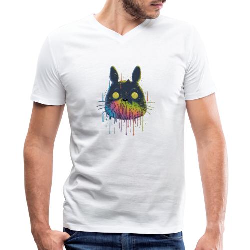 My Neighbor Psychedelic Drip - Men's V-Neck T-Shirt by Canvas