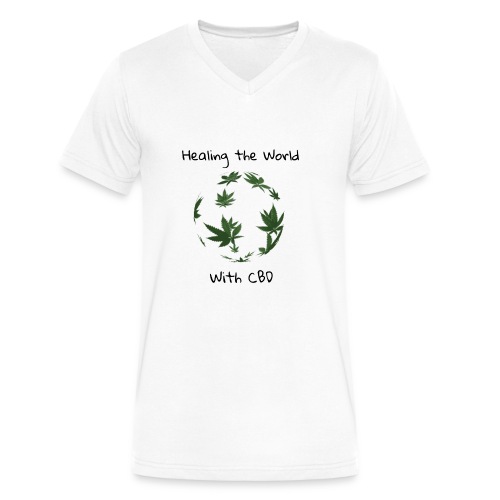 Healing the World with CBD - Men's V-Neck T-Shirt by Canvas