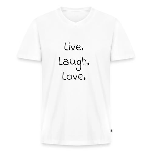 Smoon City_Live laugh love Black - Men's Premium Organic V-Neck T-Shirt