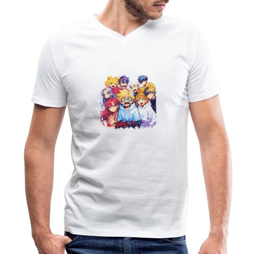 Thrill Rush Anime Squad Streetwear - Men's V-Neck T-Shirt by Bella + Canvas