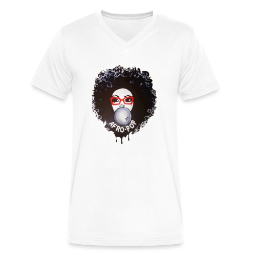Afro pop_ - Men's V-Neck T-Shirt by Canvas