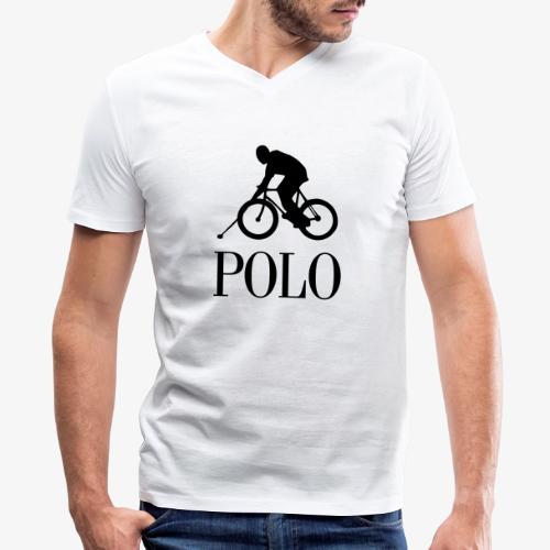 bike polo - Men's V-Neck T-Shirt by Bella + Canvas