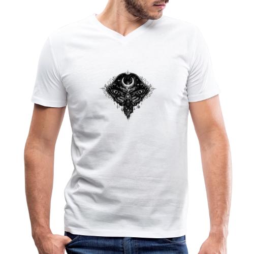 Crescent Moth - Men's V-Neck T-Shirt by Bella + Canvas