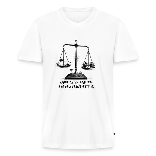 Ambition vs. Reality T-Shirt, Mug, & Leggings - Men's Premium Organic V-Neck T-Shirt