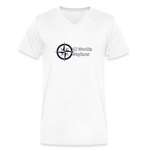 All Worlds Wayfarer: Logo - Men's V-Neck T-Shirt by Canvas