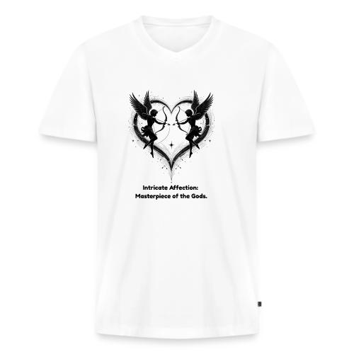 Intricate Affection T-Shirt - Men's Premium Organic V-Neck T-Shirt