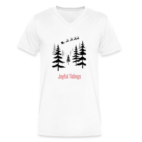 Joyful Tidings Christmas T-Shirt - Men's V-Neck T-Shirt by Bella + Canvas