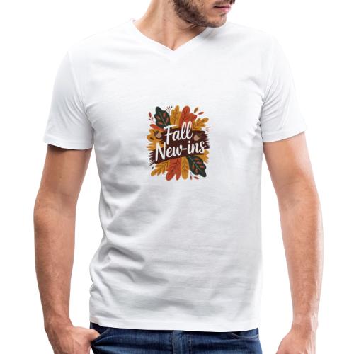 Fall New-Ins Autumn Leaves Acorn Seasonal Outfit - Men's V-Neck T-Shirt by Bella + Canvas