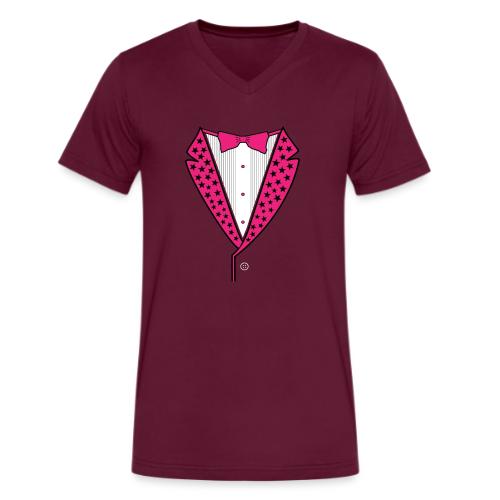 PINK STAR TUXEDO - Men's V-Neck T-Shirt by Bella + Canvas