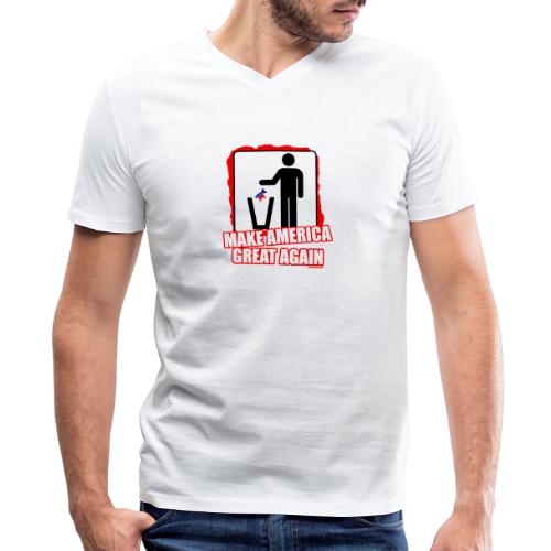 MAGA TRASH DEMS - Men's V-Neck T-Shirt by Canvas