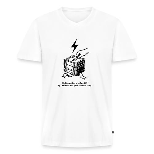 Christmas Bills T-Shirt - Men's Premium Organic V-Neck T-Shirt