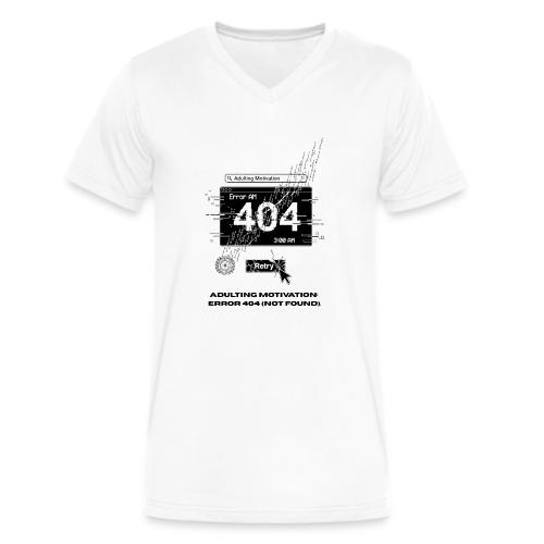 Adulting Motivation: Error 404 T-Shirt - Men's V-Neck T-Shirt by Bella + Canvas