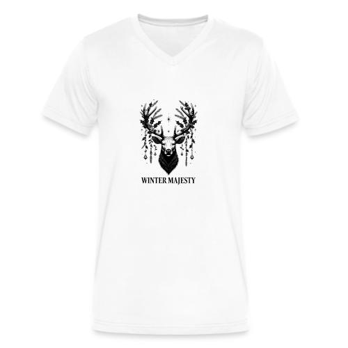 Majestic Reindeer T-Shirt, Poster, & Mug - Men's V-Neck T-Shirt by Bella + Canvas