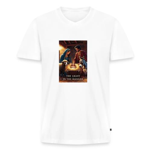 Nativity Manger T-Shirt - Men's Premium Organic V-Neck T-Shirt