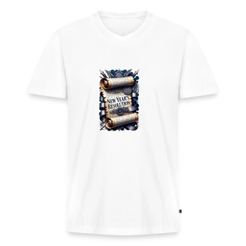 New Year's Resolution T-Shirt - Men's Premium Organic V-Neck T-Shirt