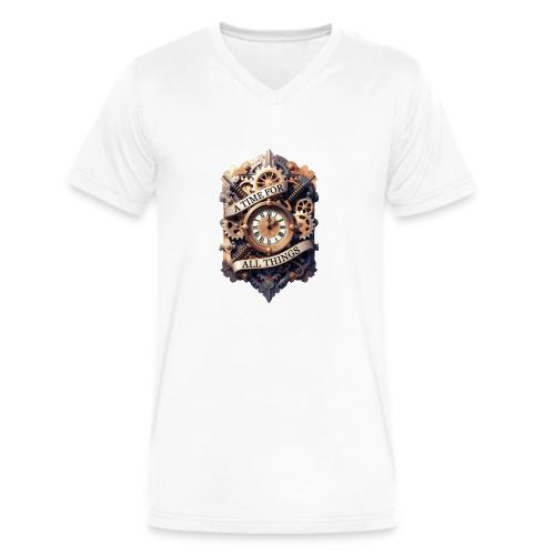 Ornate Clockwork T-Shirt - Men's V-Neck T-Shirt by Bella + Canvas