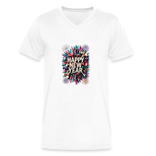 New Year's Party Horn T-Shirt - Men's V-Neck T-Shirt by Bella + Canvas