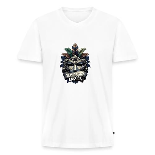 Masquerade Mask T-Shirt - Men's Premium Organic V-Neck T-Shirt