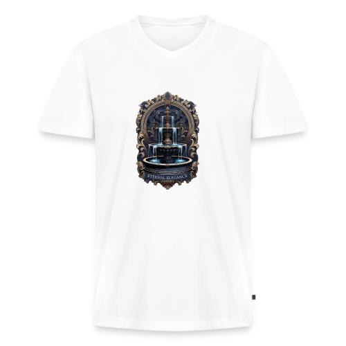 Gilded Baroque Fountain T-Shirt - Men's Premium Organic V-Neck T-Shirt