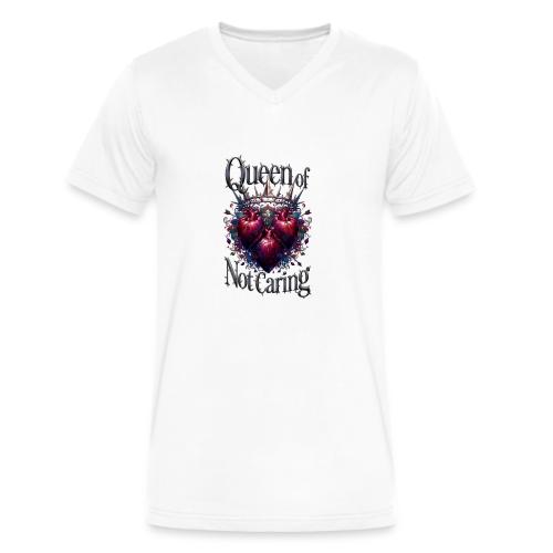 Queen of Not Caring T-Shirt - Men's V-Neck T-Shirt by Bella + Canvas