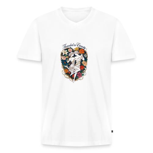 Threaded in Eternity T-Shirt - Men's Premium Organic V-Neck T-Shirt
