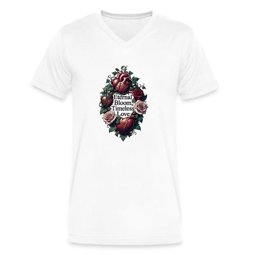 Eternal Bloom Timeless Love Entwined Hearts T-Shir - Men's V-Neck T-Shirt by Bella + Canvas