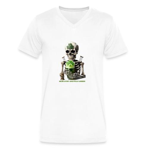 Eternal Stout Skeleton Graphic Tee - Men's V-Neck T-Shirt by Bella + Canvas