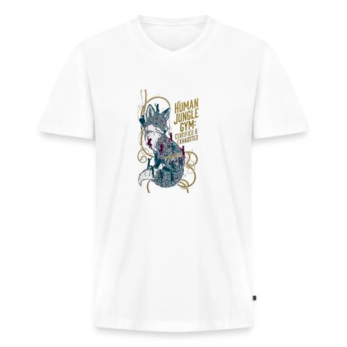 Human Jungle Gym Fox Tee - Men's Premium Organic V-Neck T-Shirt