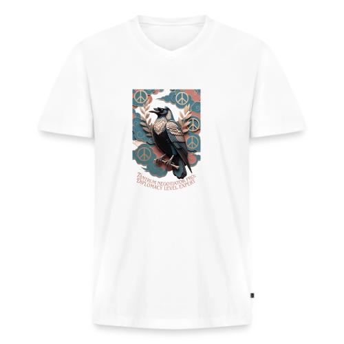 Raven Tantrum Mediator T Shirt - Men's Premium Organic V-Neck T-Shirt